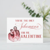 BEWERKBARE Klassieke Muziek w / Schumann Valentijn Kaart (Staand voorkant)