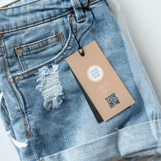 Bewerkbare Kleding Retail met QRcode label Cadeaulabel