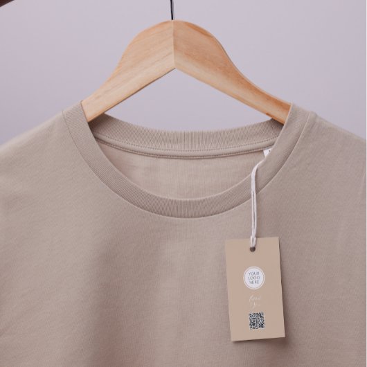 Bewerkbare Kleding Retail met QRcode label Cadeaulabel