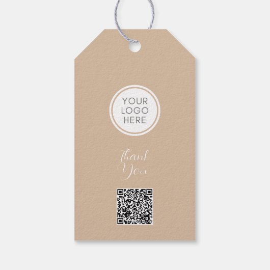 Bewerkbare Kleding Retail met QRcode label Cadeaulabel (Achterkant)
