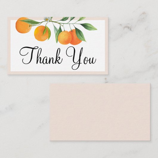 Bewerkbare kleine cutie Baby shower dank u Informatiekaartje (Voorkant / Achterkant)