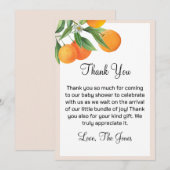 Bewerkbare kleine cutie Baby shower dank u kaart (Voorkant / Achterkant)