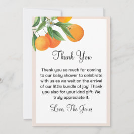 Bewerkbare kleine cutie Baby shower dank u kaart