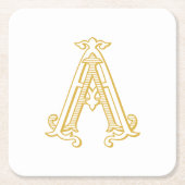 BEWERKBARE KLEUR AA Monogram AA Logo Onderzetters (Voorkant)