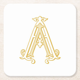BEWERKBARE KLEUR AA Monogram AA Logo Onderzetters