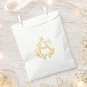 BEWERKBARE KLEUR AC Monogram CA Logo Favor Bag Bedankzakje (Geknipt)