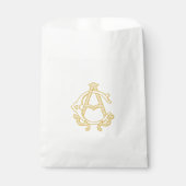 BEWERKBARE KLEUR AC Monogram CA Logo Favor Bag Bedankzakje (Voorkant)