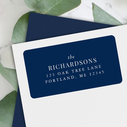 Bewerkbare kleur Achternaam Classic Retouradres Etiket