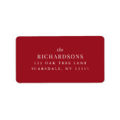 Bewerkbare kleur Achternaam Classic Retouradres Etiket (Voorkant)