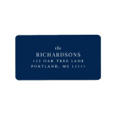 Bewerkbare kleur Achternaam Classic Retouradres Etiket (Voorkant)
