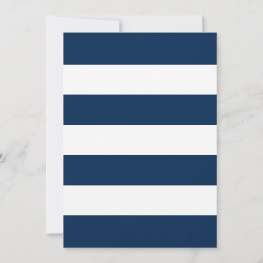 Bewerkbare kleur anker en witte strepen bruiloft kaart (Achterkant)