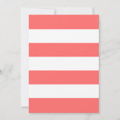 Bewerkbare kleur anker en witte strepen bruiloft kaart (Achterkant)