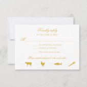 BEWERKBARE KLEUR Antwoordkaart met menu-pictogramm Kaart (Voorkant)