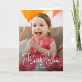 Bewerkbare Kleur Bedankkaart met Letter Charme (Voorkant)