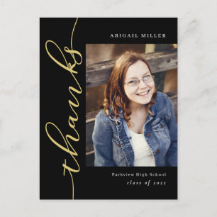 Bewerkbare kleur bij zijschrijven Dank u Briefkaar Briefkaart