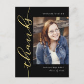 Bewerkbare kleur bij zijschrijven Dank u Briefkaar Briefkaart (Voorkant)