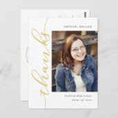 Bewerkbare kleur bij zijschrijven Dank u Briefkaar Briefkaart (Voorkant / Achterkant)