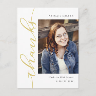 Bewerkbare kleur bij zijschrijven Dank u Briefkaar Briefkaart