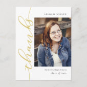 Bewerkbare kleur bij zijschrijven Dank u Briefkaar Briefkaart (Voorkant)