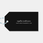 Bewerkbare kleur bloeit handgemaakt met liefde cadeaulabel (Achterkant Horizontaal)
