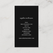 Bewerkbare kleur bloeit handgemaakt met liefde visitekaartje (Achterkant)