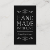 Bewerkbare kleur bloeit handgemaakt met liefde visitekaartje (Voorkant)