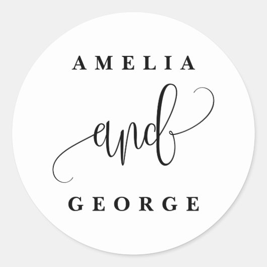 BEWERKBARE KLEUR Bruiloft Favor Stickers #LCC (Voorkant)