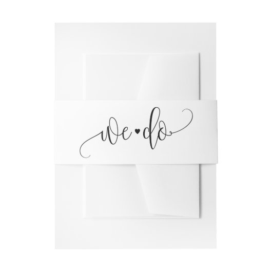 BEWERKBARE KLEUR Bruiloft Uitnodiging Belly Band # Uitnodigingen Wikkel (Voorkant Voorbeeld)