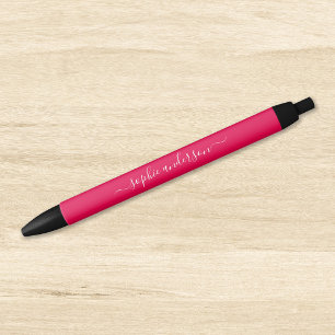 Bewerkbare Kleur Calligrafie Schrift Gepersonalise Zwarte Inkt Pen