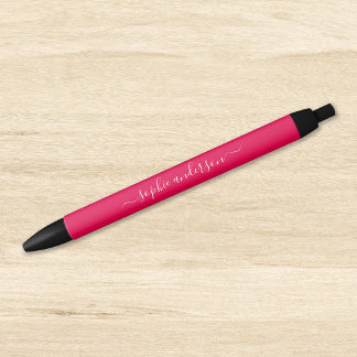 Bewerkbare Kleur Calligrafie Schrift Gepersonalise Zwarte Inkt Pen