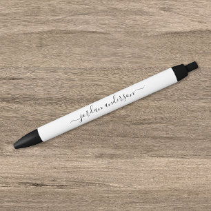 Bewerkbare Kleur Calligrafie Schrift Gepersonalise Zwarte Inkt Pen