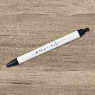 Bewerkbare Kleur Calligrafie Schrift Gepersonalise Zwarte Inkt Pen