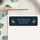 BEWERKBARE KLEUR Christmas Glow Adresetiketten Etiket