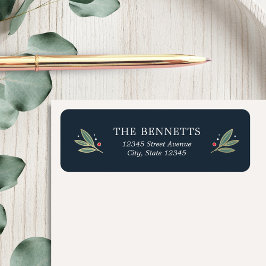 BEWERKBARE KLEUR Christmas Glow Adresetiketten Etiket