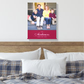 Bewerkbare kleur Cursief De familienaam Foto Canvas Afdruk (Insitu (Slaapkamer))