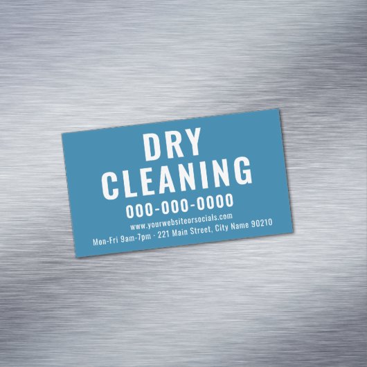 Bewerkbare kleur droog reinigen Business Magnetisc Magnetisch Visitekaartje (Voorbeeld)