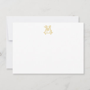 BEWERKBARE KLEUR EM Monogram ME Monogram Notecards Notitiekaartje