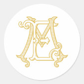 BEWERKBARE KLEUR EM Monogram ME Monogram Sticker (Voorkant)