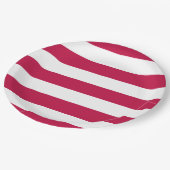 Bewerkbare kleur en grote witte strepen papieren bordje (Gekanteld)