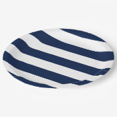 Bewerkbare kleur en grote witte strepen papieren bordje (Gekanteld)
