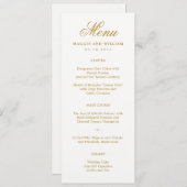 BEWERKBARE KLEUR Flourish Script Menu Kaart (Voorkant / Achterkant)