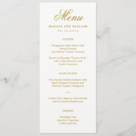 BEWERKBARE KLEUR Flourish Script Menu Kaart