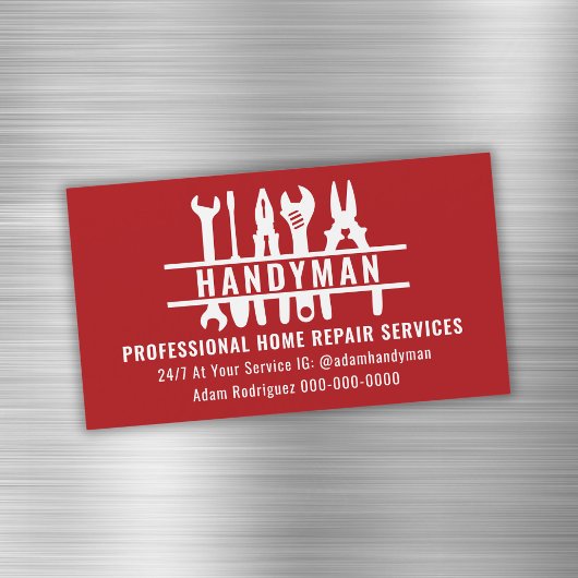 Bewerkbare kleur Handyman Business Magnetische Kaa