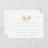 BEWERKBARE KLEUR: Hope Calligraphy RSVP Kaart (Voorkant / Achterkant)