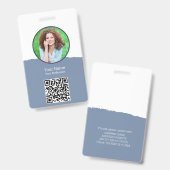 bewerkbare kleur ID Badge met QR Code (Voor- en achterkant)
