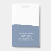 bewerkbare kleur ID Badge met QR Code (Achterkant)