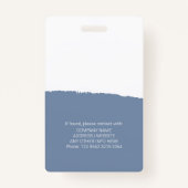 bewerkbare kleur ID Badge met QR Code (Achterkant)