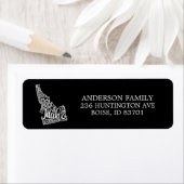 Bewerkbare kleur IDAHO Bewegende aankondiging Etiket (Insitu)