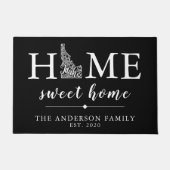 Bewerkbare kleur IDAHO gepersonaliseerde status Deurmat (Voorkant)