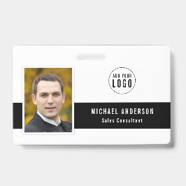 Bewerkbare Kleur in het Midden Voeg uw Logo Foto N Badge